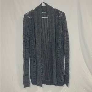 Maurices Charcoal Open-Front Cardigan